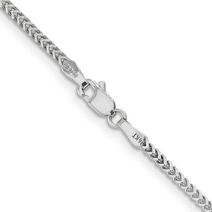 14K White Gold 22 Inch 1.5mm Franco With Lobster Clasp Chain Necklace