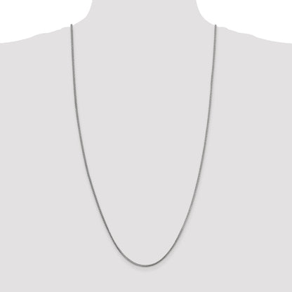 14K White Gold 30 Inch 1.5mm Franco With Lobster Clasp Chain Necklace