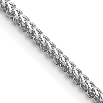 14K White Gold 30 Inch 1.5mm Franco With Lobster Clasp Chain Necklace