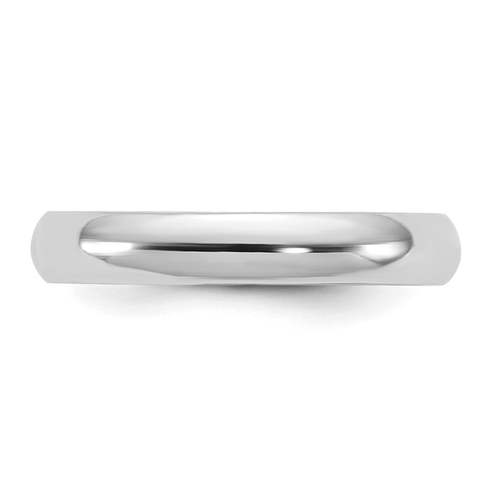 10K White Gold 10Kw 3.5mm Half Round Band Size 8