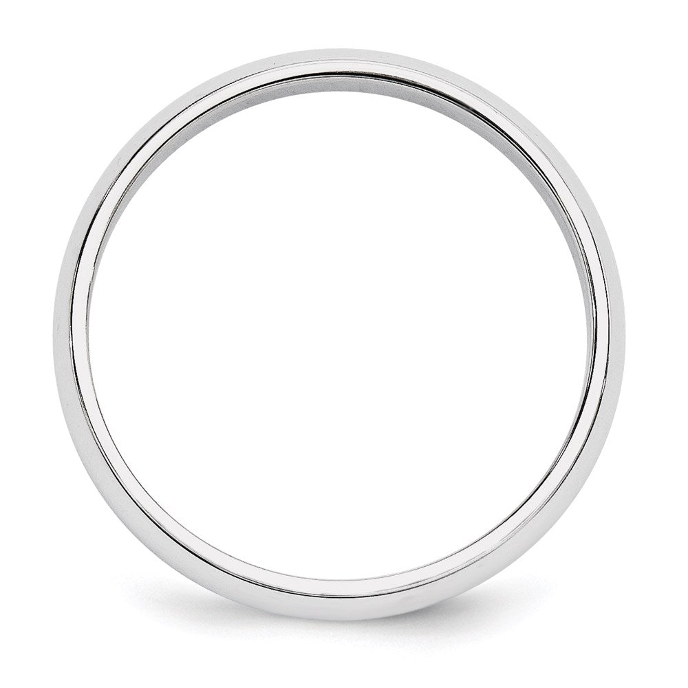 10k White Gold 5mm Half Round Wedding Band Ring