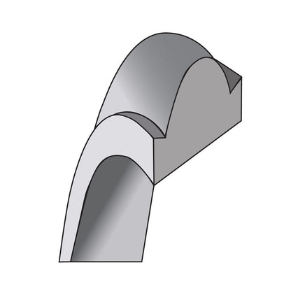 10k White Gold 2.5mm Half Round with Edge Wedding Band Ring