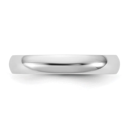 10K White Gold 10Kw 3.5mm Lightweight Half Round Band Size 11.5