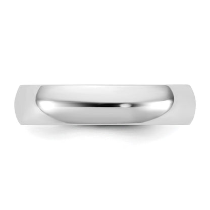 10K White Gold 10Kw 4.5mm Lightweight Half Round Band Size 11.5