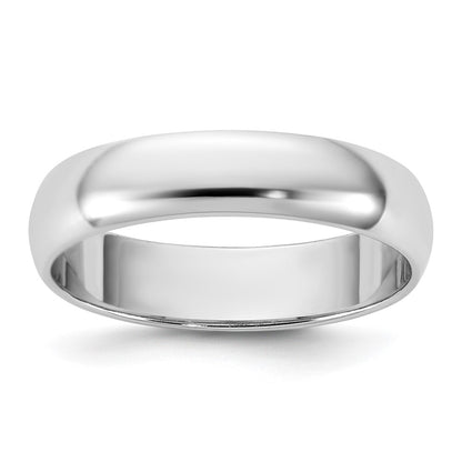 10K White Gold 10Kw 4.5mm Lightweight Half Round Band Size 11.5