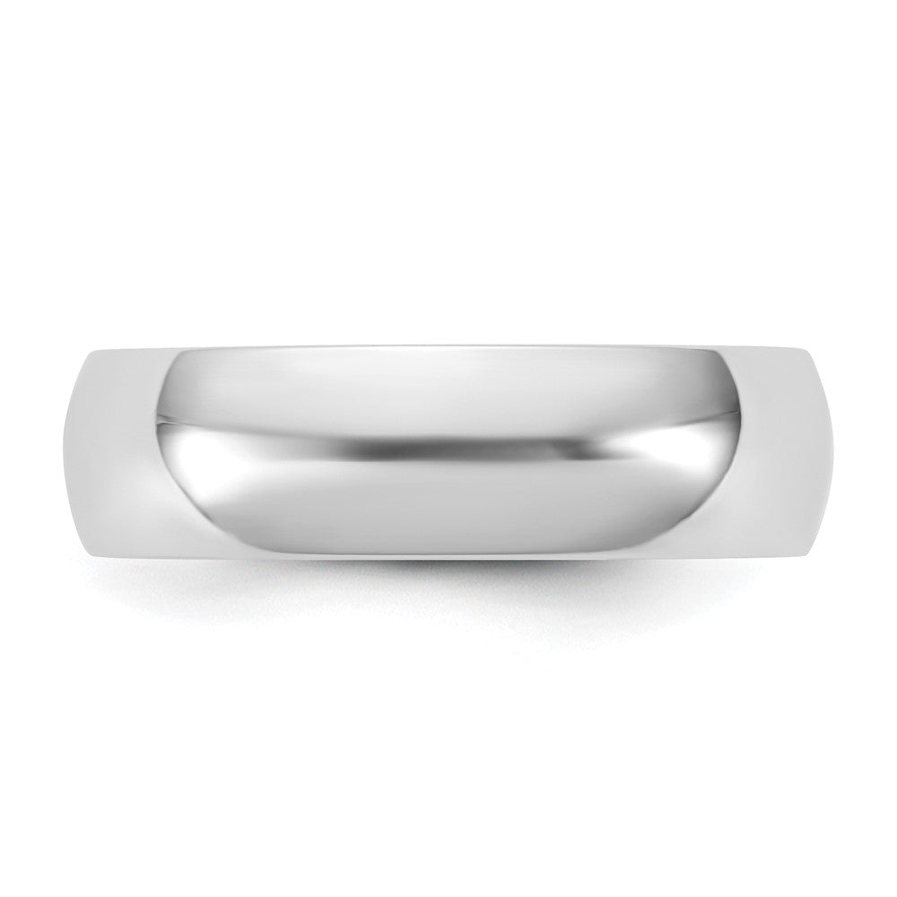 10K White Gold 10Kw 5.5mm Lightweight Half Round Band Size 12