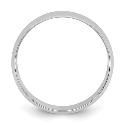 10K White Gold 8mm Lightweight Half Round Wedding Band Size 13