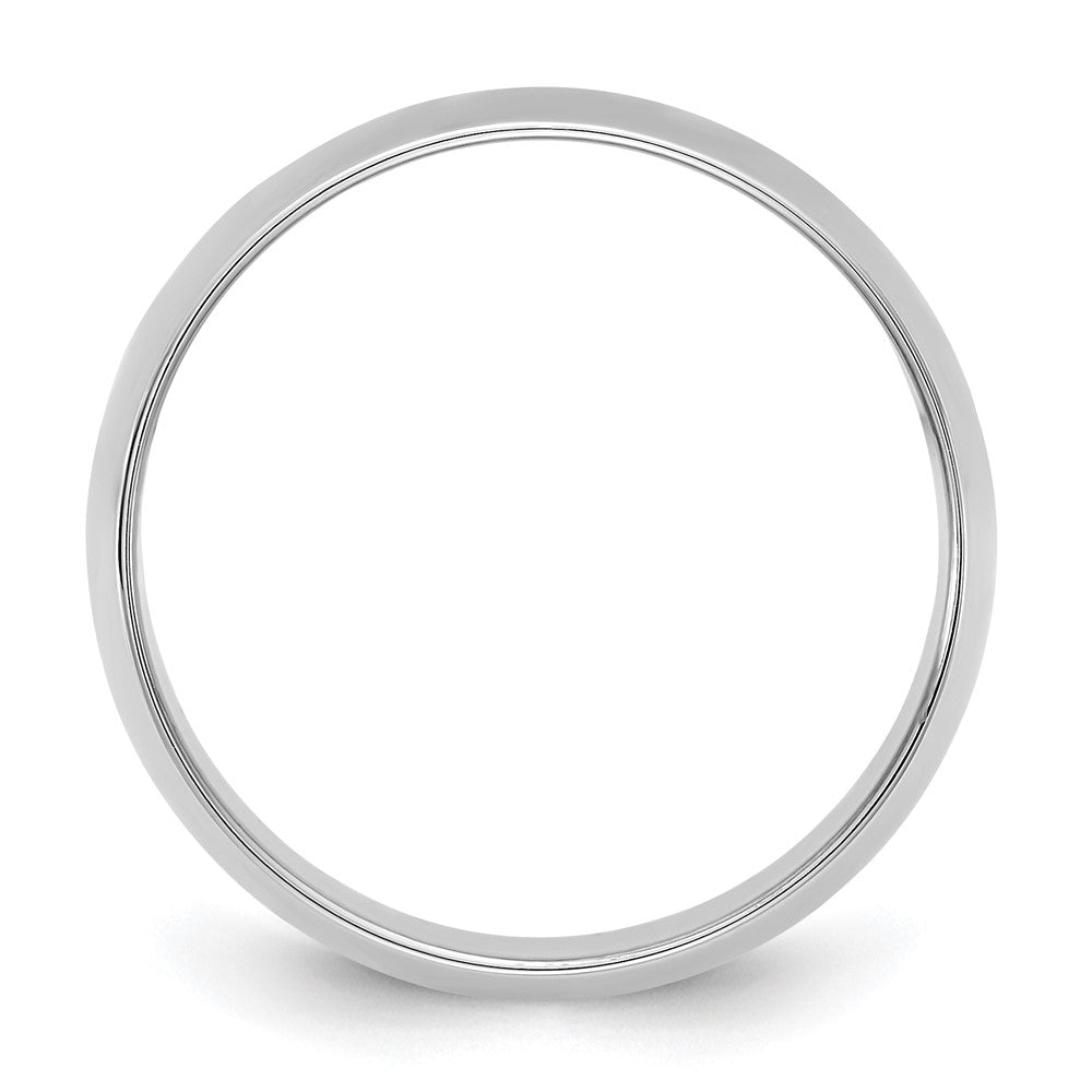 10K White Gold 10Kw 9mm Lightweight Half Round Band Size 7