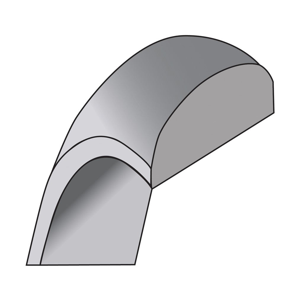 10K White Gold 10Kw 11mm Half Round Band Size 4