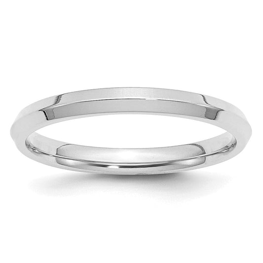 18k White Gold 2.5mm Knife Edge Comfort Fit Wedding Band Ring