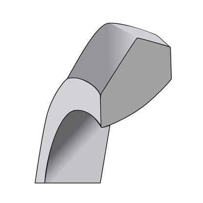 18k White Gold 2.5mm Knife Edge Comfort Fit Wedding Band Ring