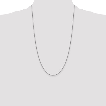 14K White Gold 26 Inch .9mm Box With Lobster Clasp Chain Necklace