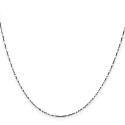 14K White Gold 13 Inch .7mm Box With Lobster Clasp Chain Necklace