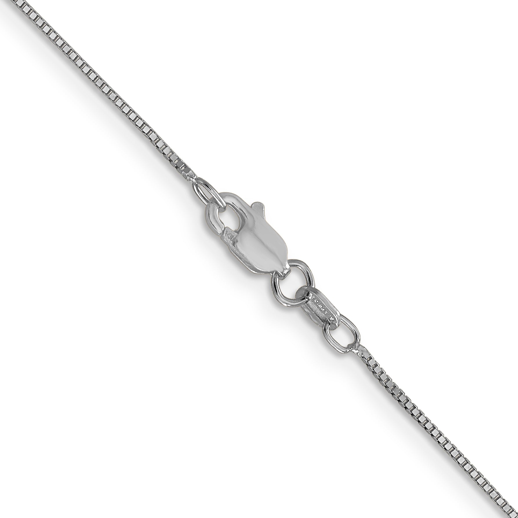 14K White Gold 26 Inch .7mm Box With Lobster Clasp Chain Necklace