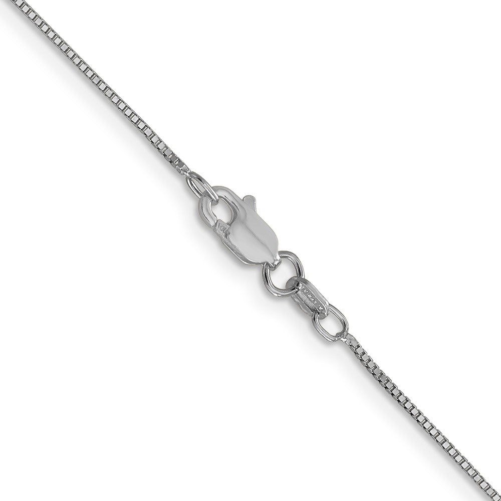 14K White Gold 18 Inch .7mm Box With Lobster Clasp Chain Necklace