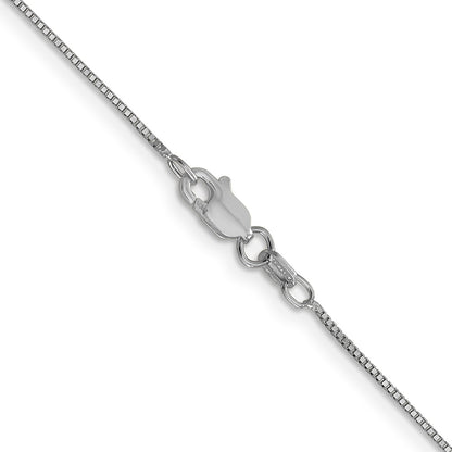 14K White Gold 18 Inch .7mm Box With Lobster Clasp Chain Necklace