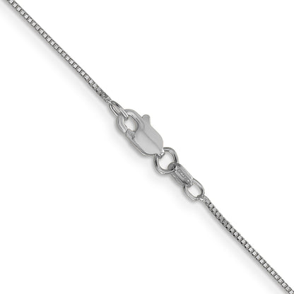 14K White Gold 28 Inch .7mm Box With Lobster Clasp Chain Necklace