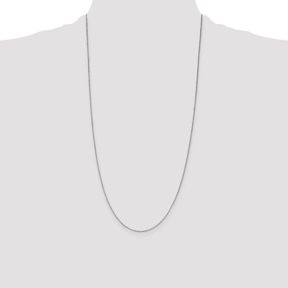 14K White Gold 28 Inch .7mm Box With Lobster Clasp Chain Necklace