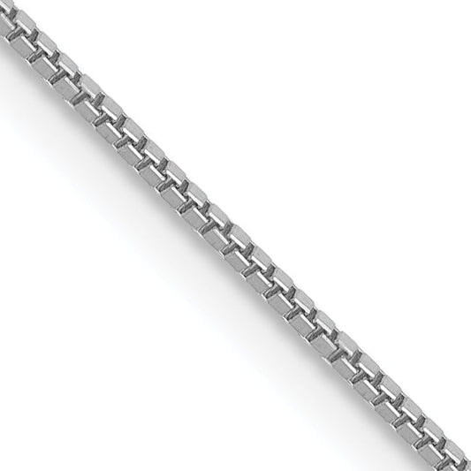 14K White Gold 13 Inch .7mm Box With Lobster Clasp Chain Necklace