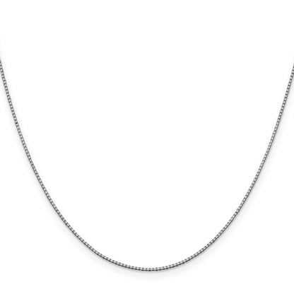 14K White Gold 26 Inch .95mm Box With Lobster Clasp Chain Necklace