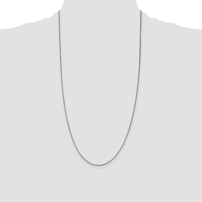 14K White Gold 28 Inch 1.05mm Box With Lobster Clasp Chain Necklace