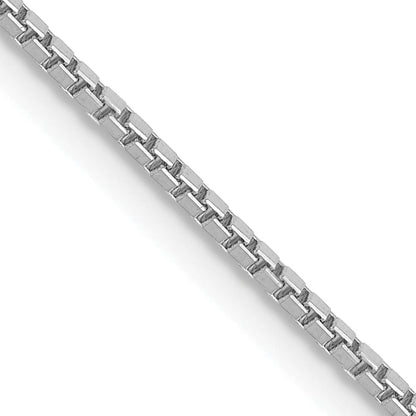 14K White Gold 16 Inch 1.05mm Box With Lobster Clasp Chain Necklace