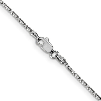 14K White Gold 28 Inch 1.1mm Box With Lobster Clasp Chain Necklace