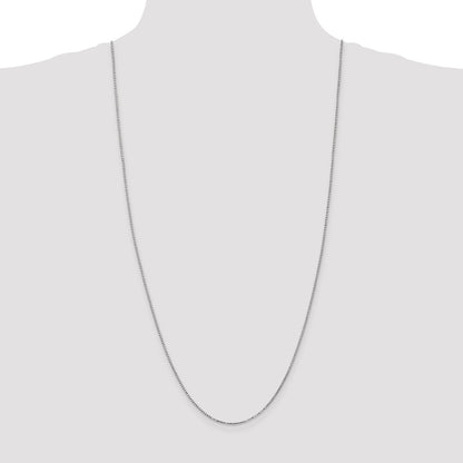 14K White Gold 30 Inch 1.4mm Box With Lobster Clasp Chain Necklace