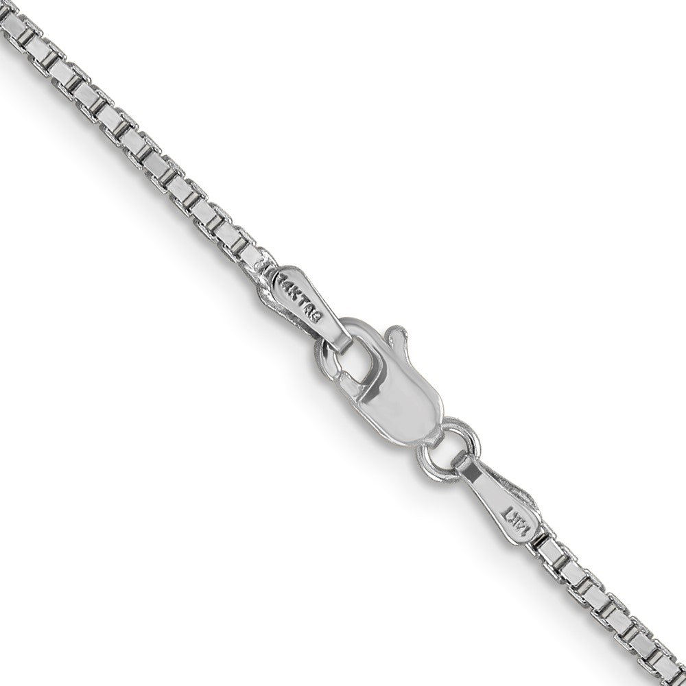 14K White Gold 24 Inch 1.5mm Box With Lobster Clasp Chain Necklace