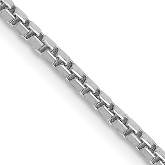 14K White Gold 20 Inch 1.5mm Box With Lobster Clasp Chain Necklace