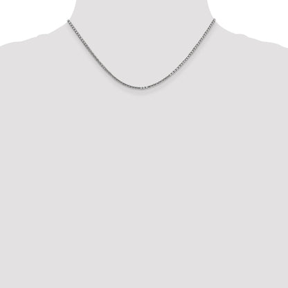 14K White Gold 16 Inch 1.9mm Box With Lobster Clasp Chain Necklace