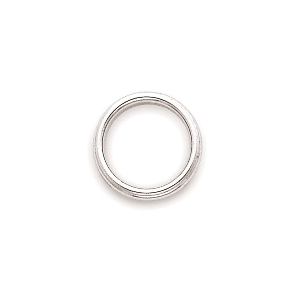 14k White Gold 3mm Milgrain Half Round Wedding Band Ring