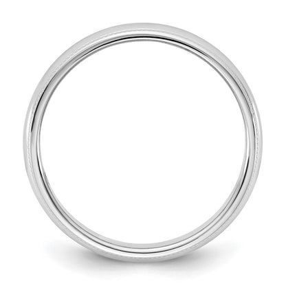 10K White Gold 10Kw 4.5mm Milgrain Half Round Band Size 13