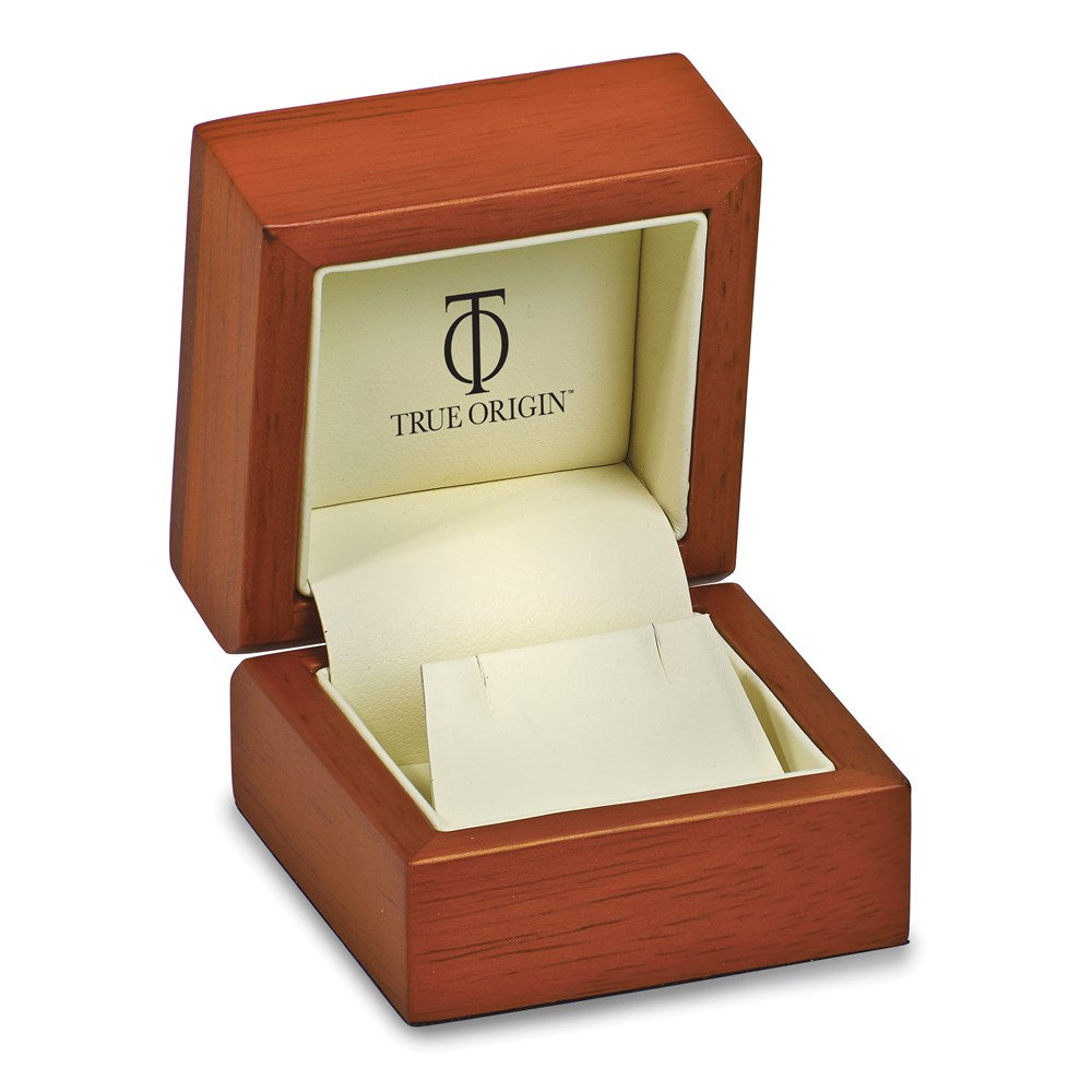 14K Yellow Gold True Origin Men'S 3/4 Carat Lab Grown Diamond Vs D E F Cross Dog Tag Pendant