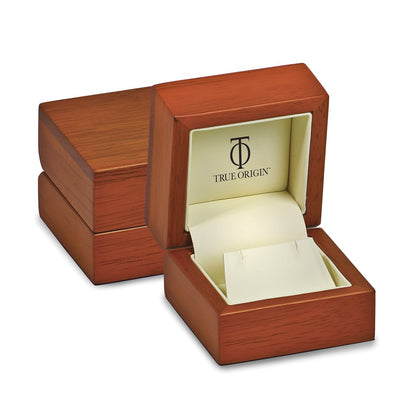 14K Yellow Gold True Origin Men'S 3/4 Carat Lab Grown Diamond Vs D E F Cross Dog Tag Pendant