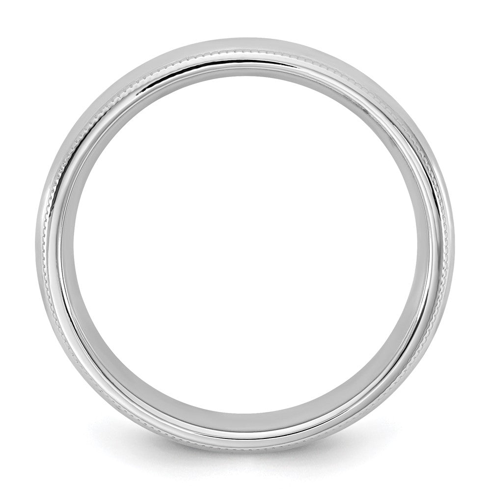 10K White Gold 10Kw 4.5mm Milgrain Comfort Fit Band Size 10