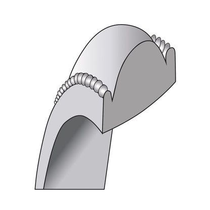 14k White Gold 3mm Milgrain Half Round Comfort Fit Wedding Band Ring