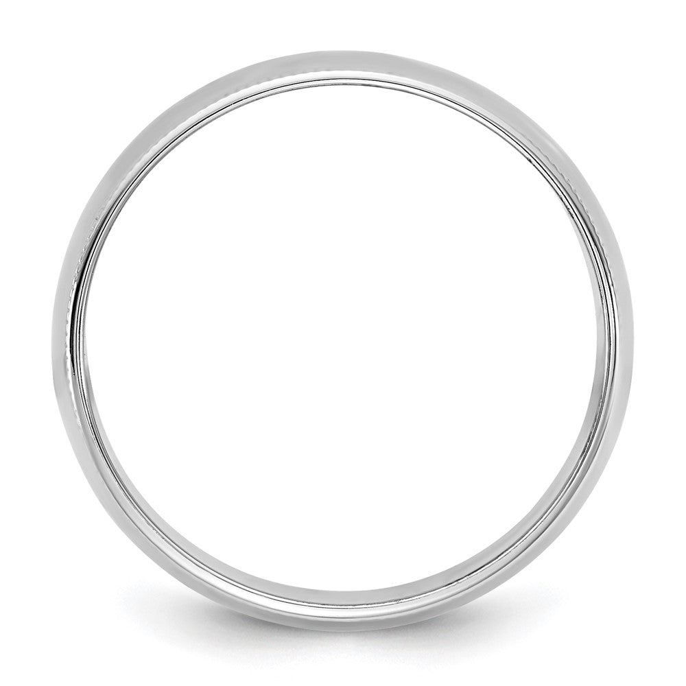 10K White Gold 10Kw 8mm Lightweight Milgrain Half Round Band Size 9