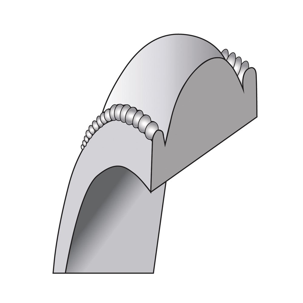 10K White Gold 10Kw 4.5mm Milgrain Half Round Band Size 10