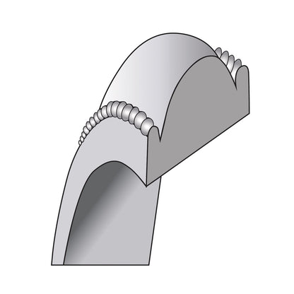 10K White Gold 10Kw 4.5mm Milgrain Half Round Band Size 11