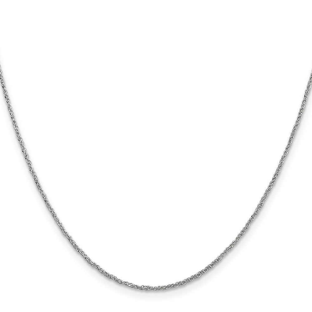 14K White Gold 18 Inch 1.1mm Ropa With Spring Ring Clasp Chain Necklace