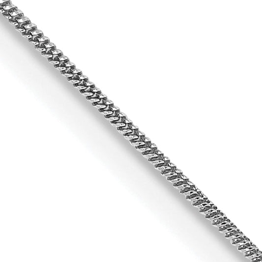 14K White Gold 20 Inch .6mm Round Snake With Lobster Clasp Chain Necklace