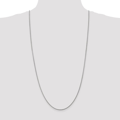 14K White Gold 30 Inch 1.6mm Round Snake Lobster Clasp Chain Necklace