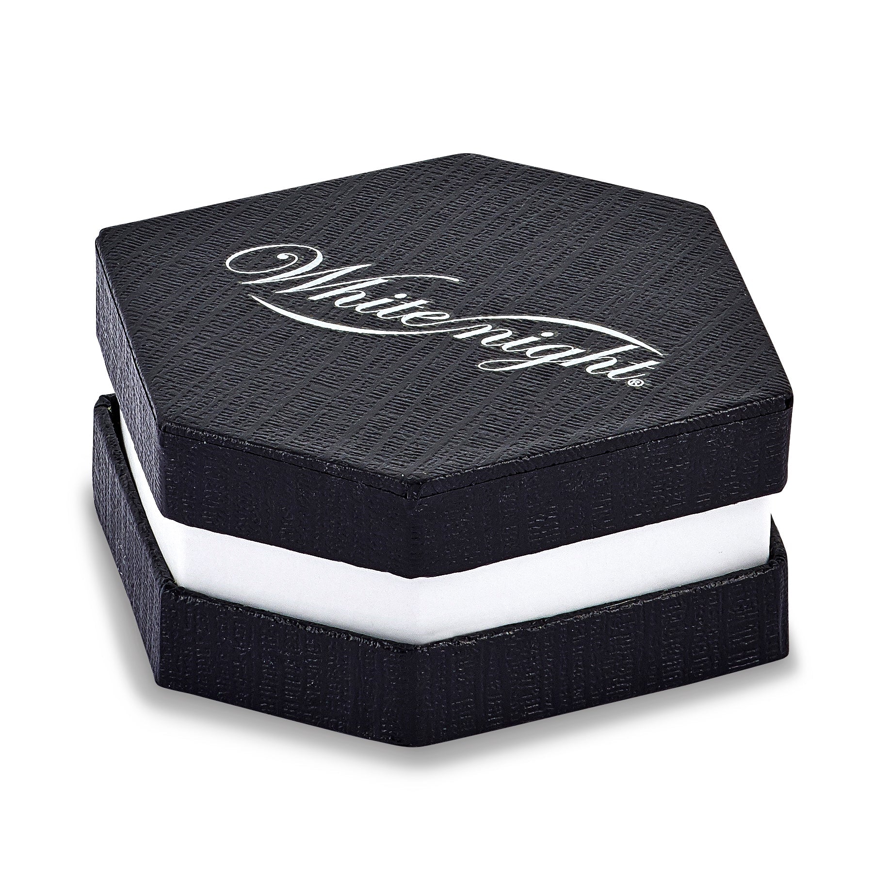 Sterling Silver White Night Rhodium-Plated Black And Diamond Heart Infinity 7.5 Inch Bracelet