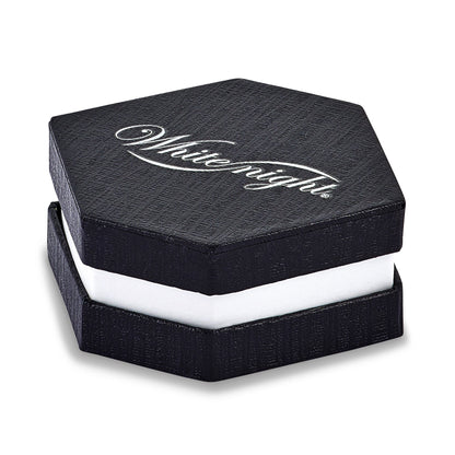 Sterling Silver White Night Rhodium-Plated Black And Diamond Heart Infinity 7.5 Inch Bracelet