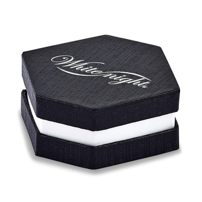 Sterling Silver White Night Rhodium-Plated Black And Diamond Infinity Heart 7.5 Inch Bracelet