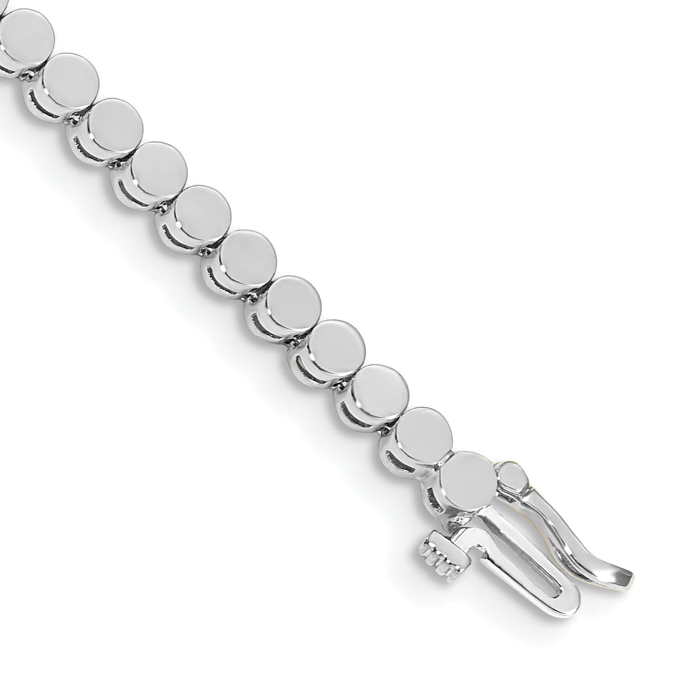 14K White Gold Holds 52 Stones Up To 2.25mm Round Add A Diamond 7 Inch Bracelet