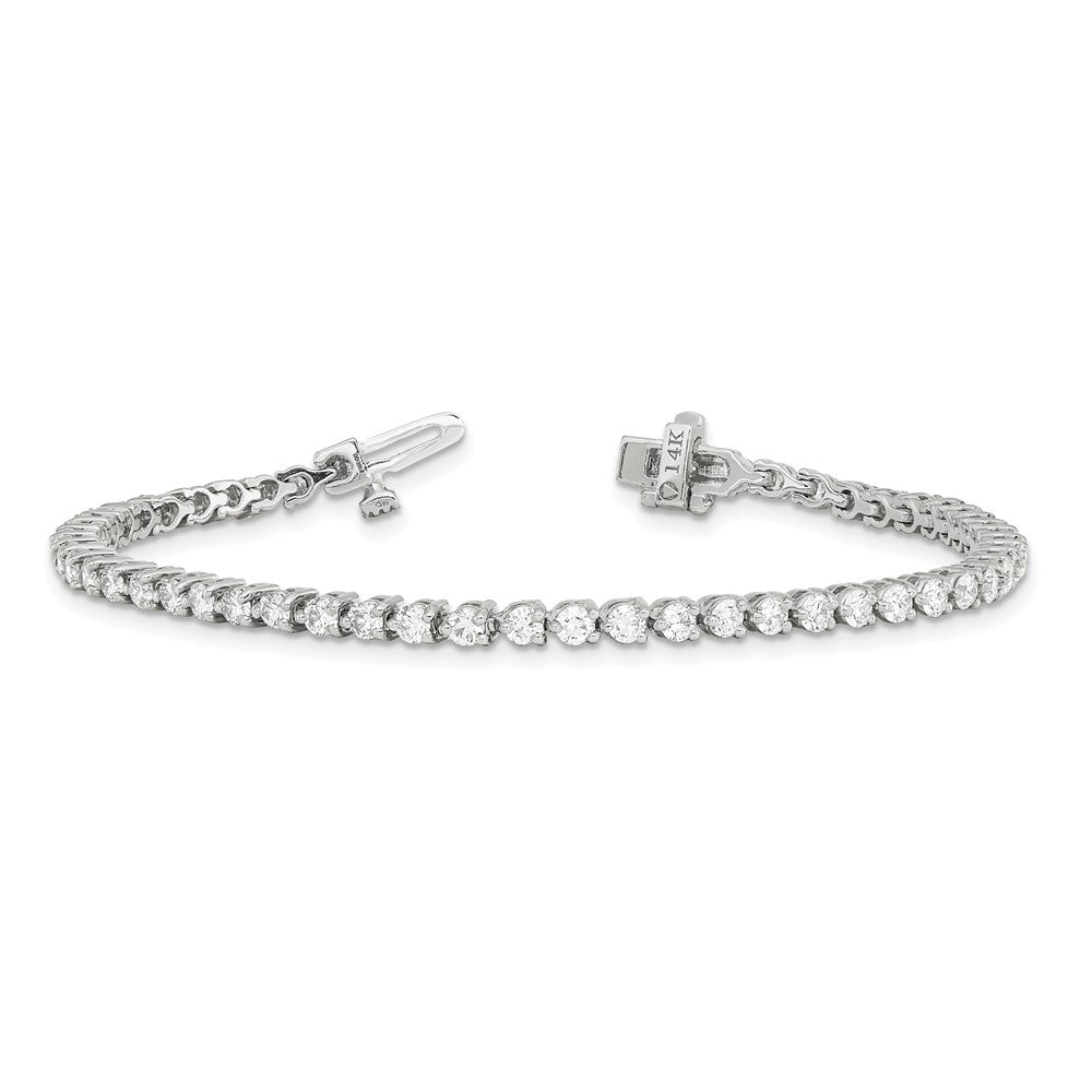 14k White Gold 3 1/3 Ct. Lab Grown Diamond VS/SI+ G+ Tennis Bracelet