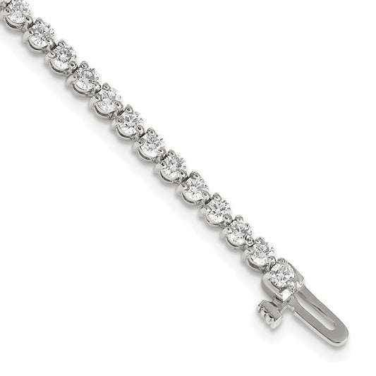14K White Gold True Origin 2 3/4 Carat Lab Grown Diamond Vs D E F Tennis Bracelet