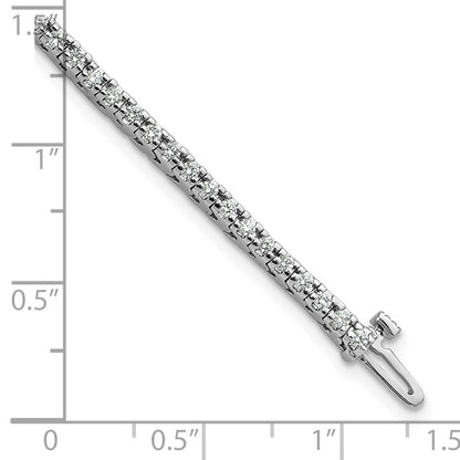 14k White Gold 1 1/4 Ct. Lab Grown Diamond VS/SI+ G+ Round Tennis Bracelet
